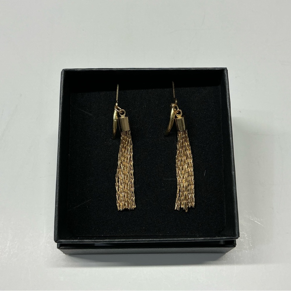 Elegant Gold Tassel Earrings